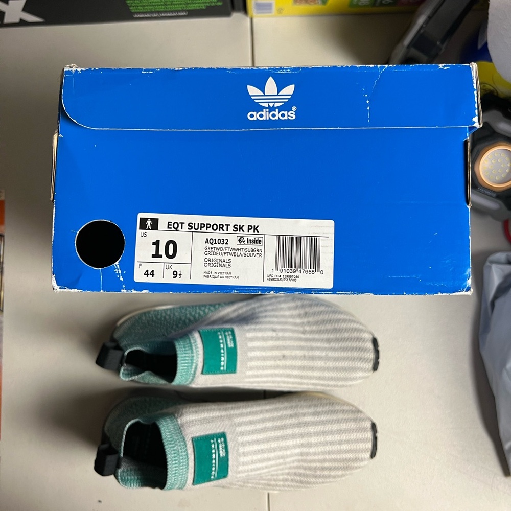 Adidas EQT Support SK PK Size 10 US – Primeknit Slip-On Sneakers, Rare Colorway
